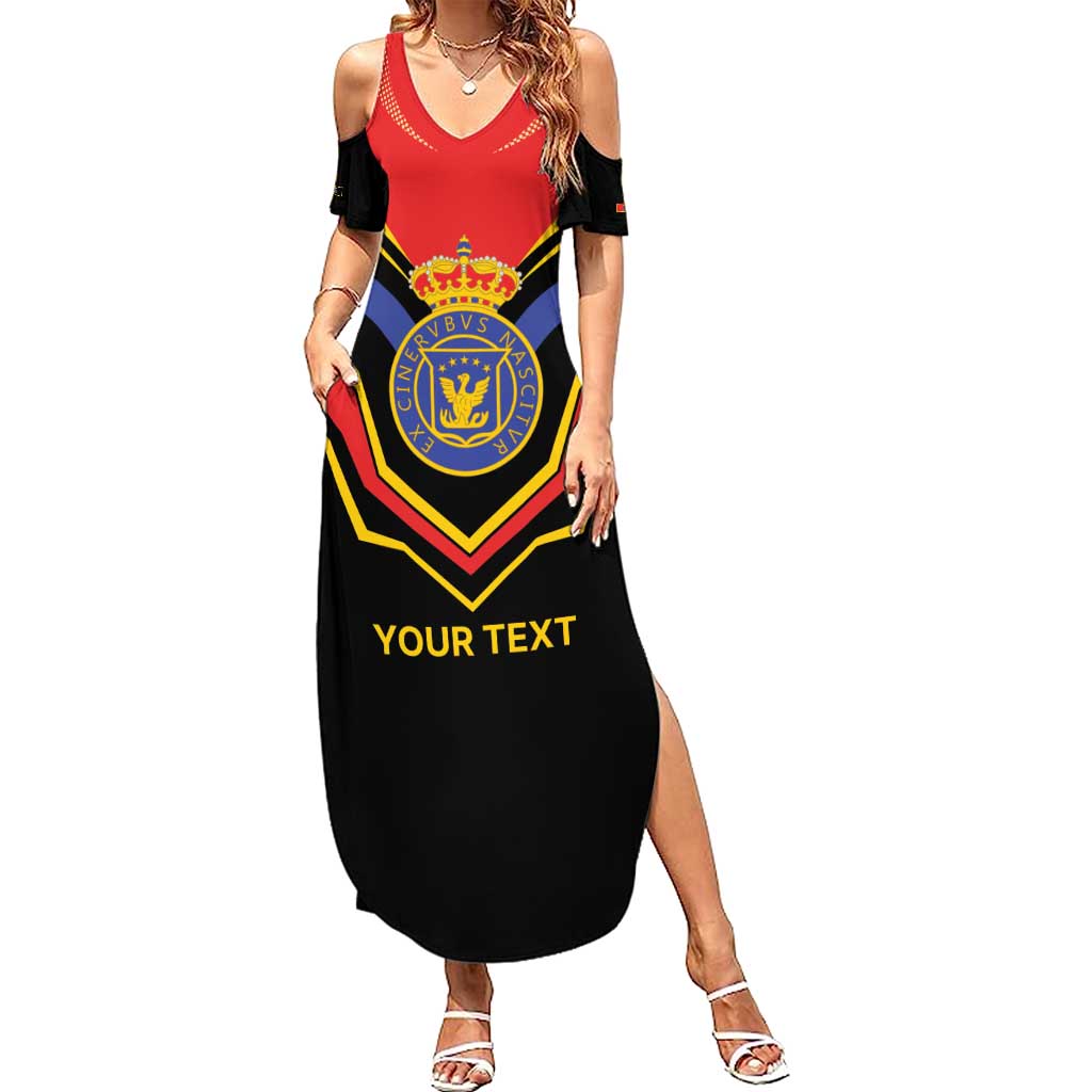 Haiti 1814-1820 Personalized Summer Maxi Dress Haitian Flag of the Kingdom