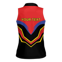 Haiti 1814-1820 Personalized Women Sleeveless Polo Shirt Haitian Flag of the Kingdom