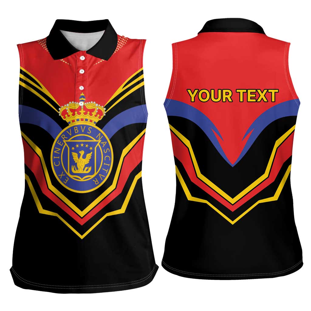 Haiti 1814-1820 Personalized Women Sleeveless Polo Shirt Haitian Flag of the Kingdom