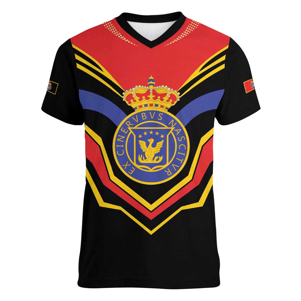 Haiti 1814-1820 Personalized Women V-Neck T-Shirt Haitian Flag of the Kingdom