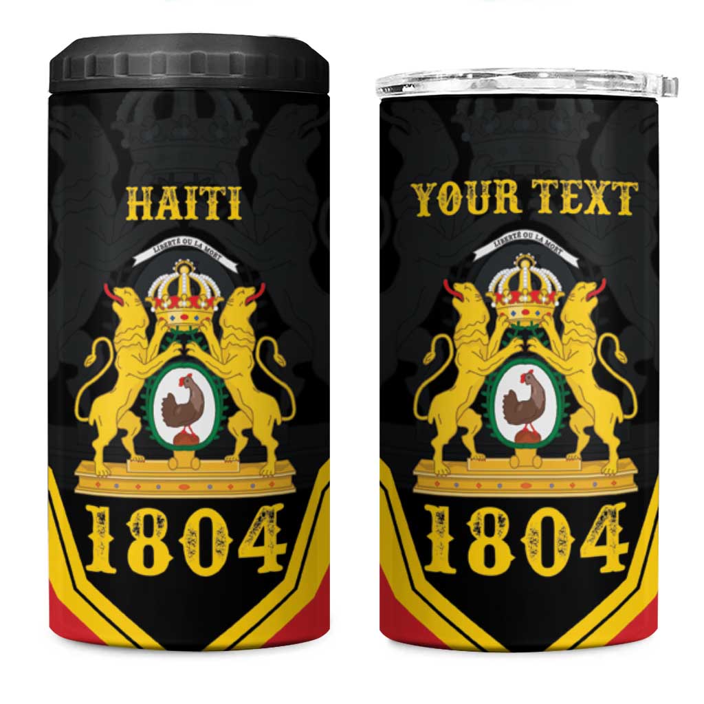 Haiti First Empire 1804-1806 Personalized 4 in 1 Can Cooler Tumbler Haiti Liberte ou la Mort!