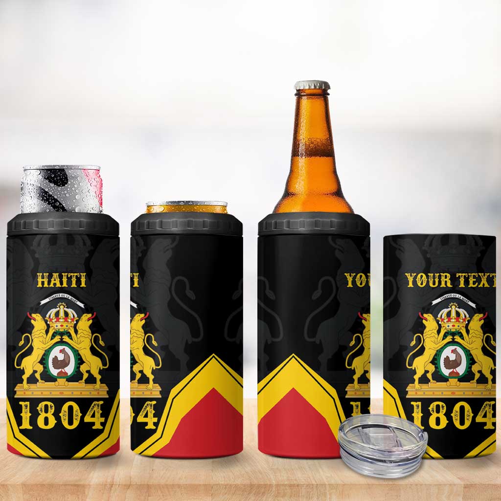Haiti First Empire 1804-1806 Personalized 4 in 1 Can Cooler Tumbler Haiti Liberte ou la Mort!