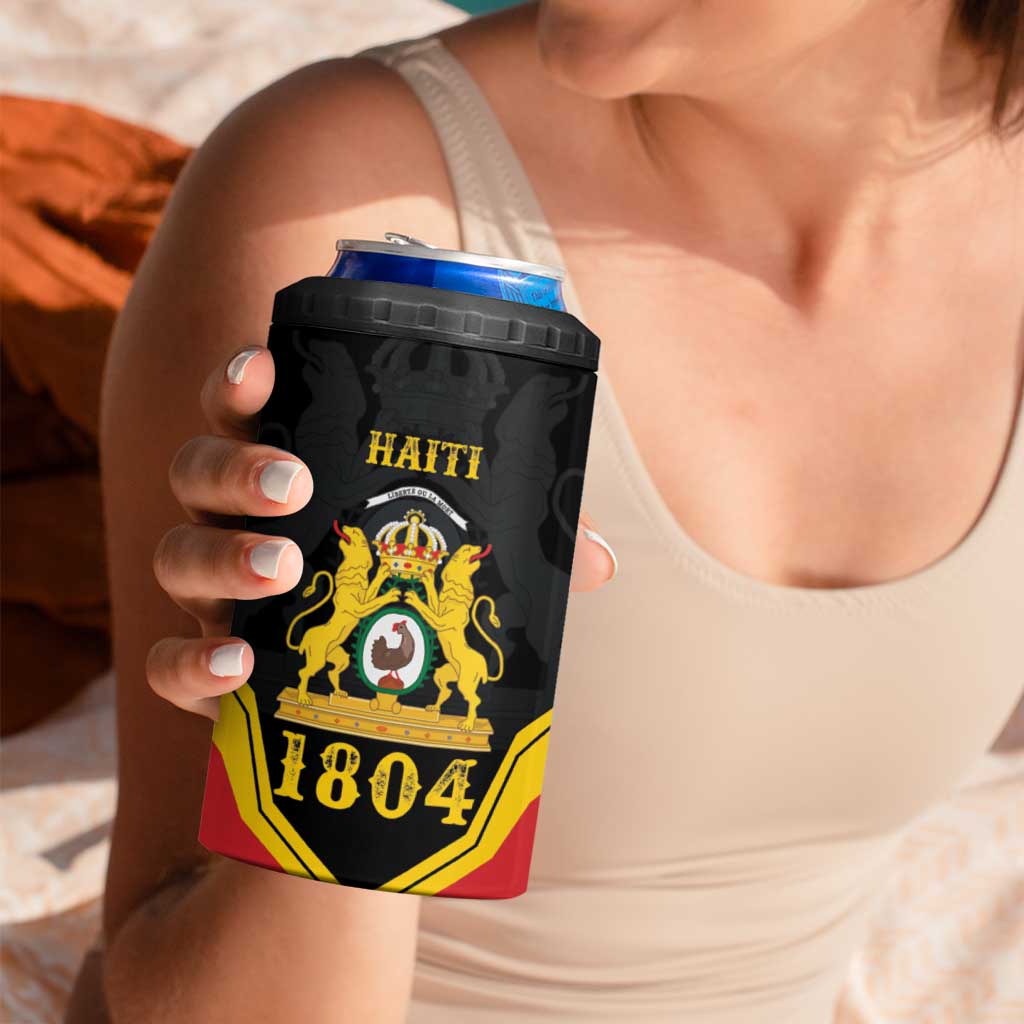 Haiti First Empire 1804-1806 Personalized 4 in 1 Can Cooler Tumbler Haiti Liberte ou la Mort!