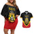 Haiti First Empire 1804-1806 Personalized Couples Matching Off Shoulder Short Dress and Hawaiian Shirt Haiti Liberte ou la Mort!