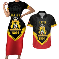 Haiti First Empire 1804-1806 Personalized Couples Matching Short Sleeve Bodycon Dress and Hawaiian Shirt Haiti Liberte ou la Mort!