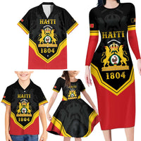 Haiti First Empire 1804-1806 Personalized Family Matching Long Sleeve Bodycon Dress and Hawaiian Shirt Haiti Liberte ou la Mort!