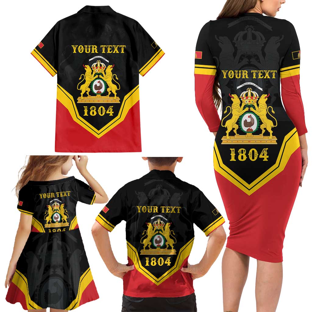 Haiti First Empire 1804-1806 Personalized Family Matching Long Sleeve Bodycon Dress and Hawaiian Shirt Haiti Liberte ou la Mort!