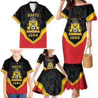 Haiti First Empire 1804-1806 Personalized Family Matching Mermaid Dress and Hawaiian Shirt Haiti Liberte ou la Mort!