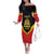 Haiti First Empire 1804-1806 Personalized Family Matching Off The Shoulder Long Sleeve Dress and Hawaiian Shirt Haiti Liberte ou la Mort!