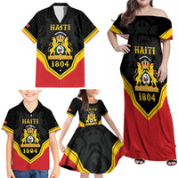 Haiti First Empire 1804-1806 Personalized Family Matching Off Shoulder Maxi Dress and Hawaiian Shirt Haiti Liberte ou la Mort!