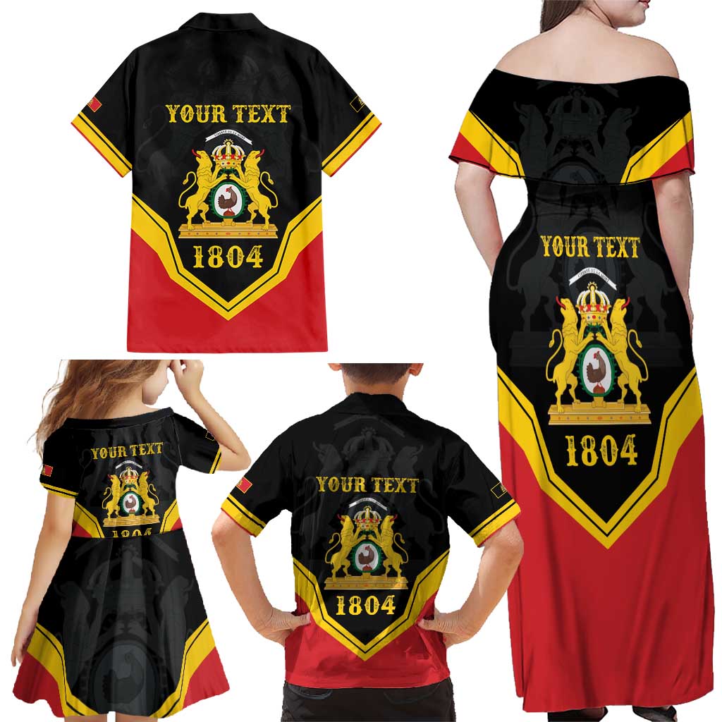 Haiti First Empire 1804-1806 Personalized Family Matching Off Shoulder Maxi Dress and Hawaiian Shirt Haiti Liberte ou la Mort!