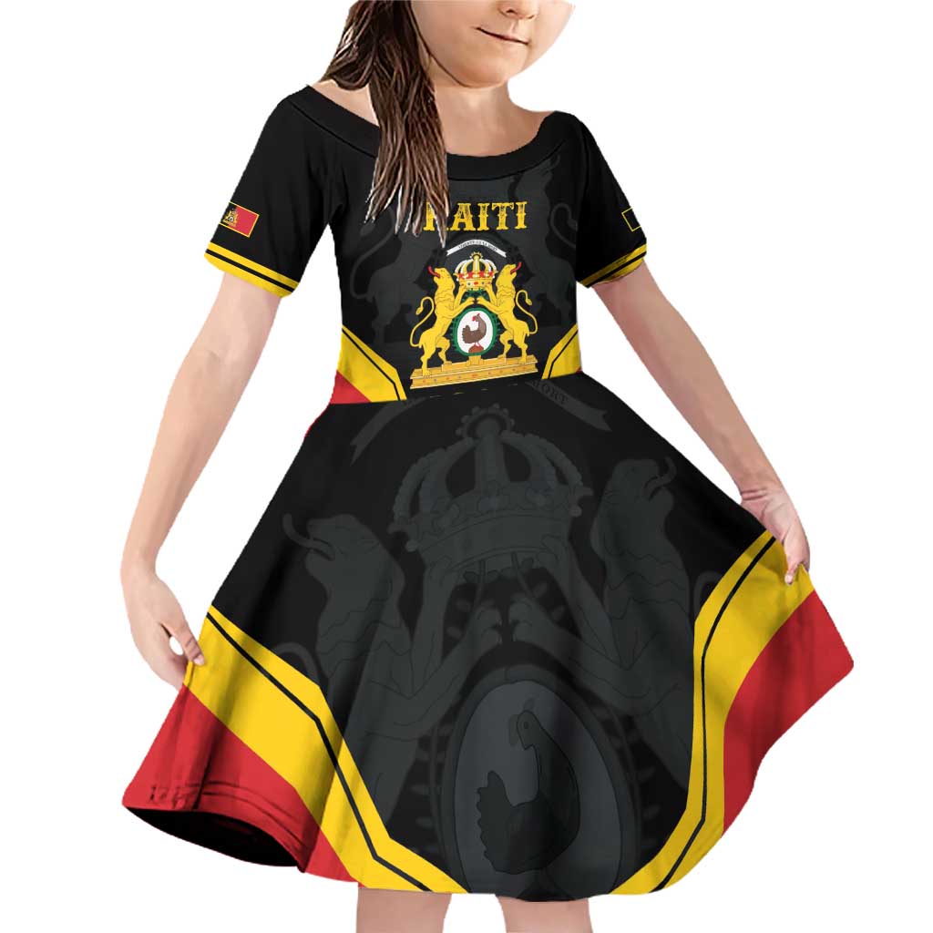 Haiti First Empire 1804-1806 Personalized Family Matching Off Shoulder Short Dress and Hawaiian Shirt Haiti Liberte ou la Mort!