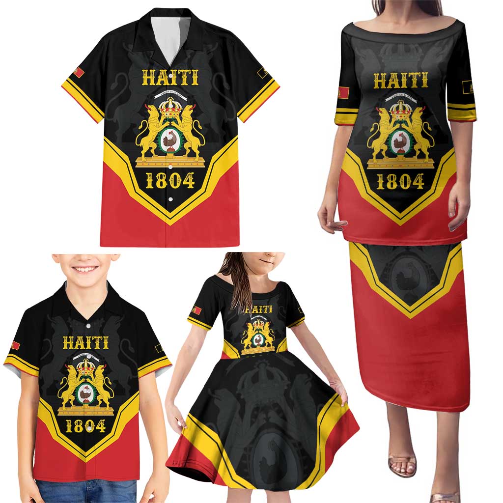 Haiti First Empire 1804-1806 Personalized Family Matching Puletasi and Hawaiian Shirt Haiti Liberte ou la Mort!