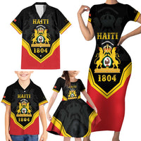 Haiti First Empire 1804-1806 Personalized Family Matching Short Sleeve Bodycon Dress and Hawaiian Shirt Haiti Liberte ou la Mort!