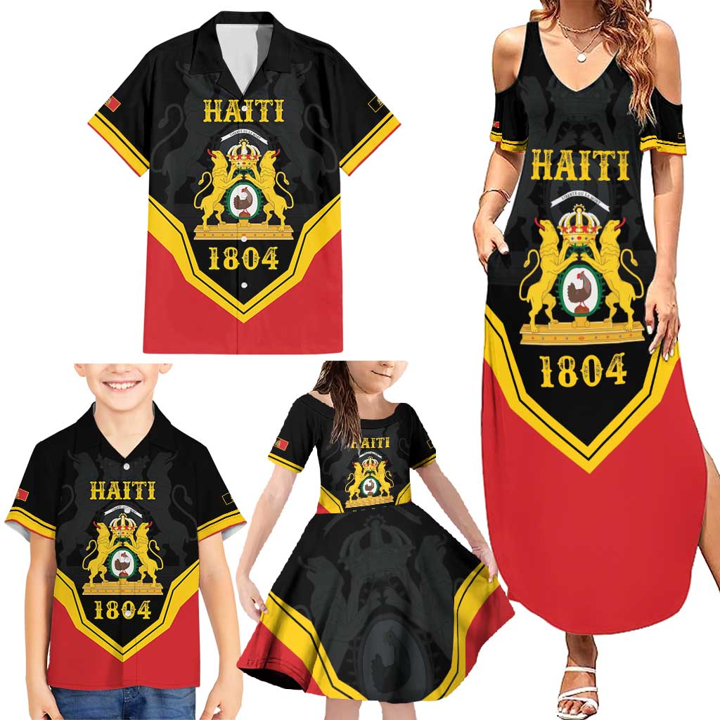 Haiti First Empire 1804-1806 Personalized Family Matching Summer Maxi Dress and Hawaiian Shirt Haiti Liberte ou la Mort!