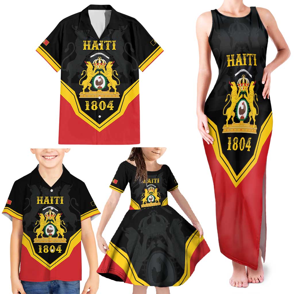 Haiti First Empire 1804-1806 Personalized Family Matching Tank Maxi Dress and Hawaiian Shirt Haiti Liberte ou la Mort!