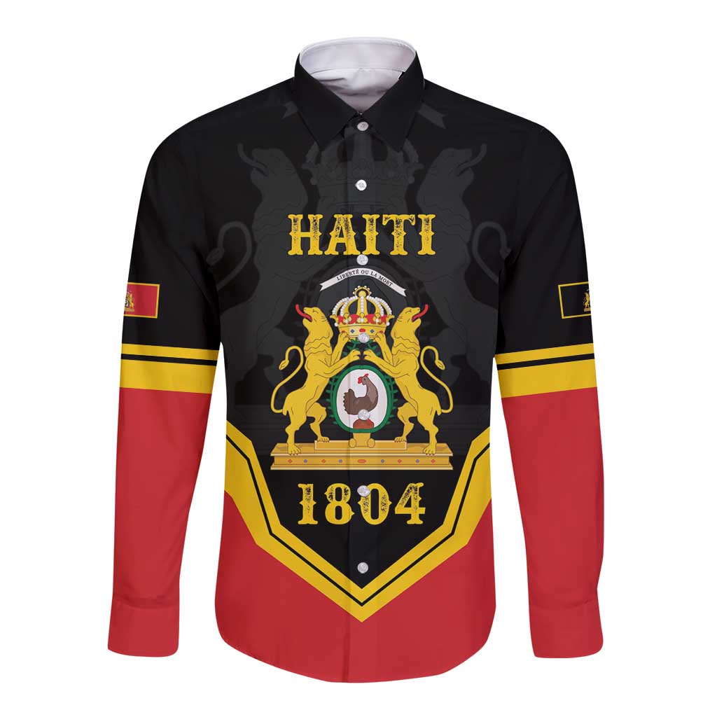 Haiti First Empire 1804-1806 Personalized Long Sleeve Button Shirt Haiti Liberte ou la Mort!