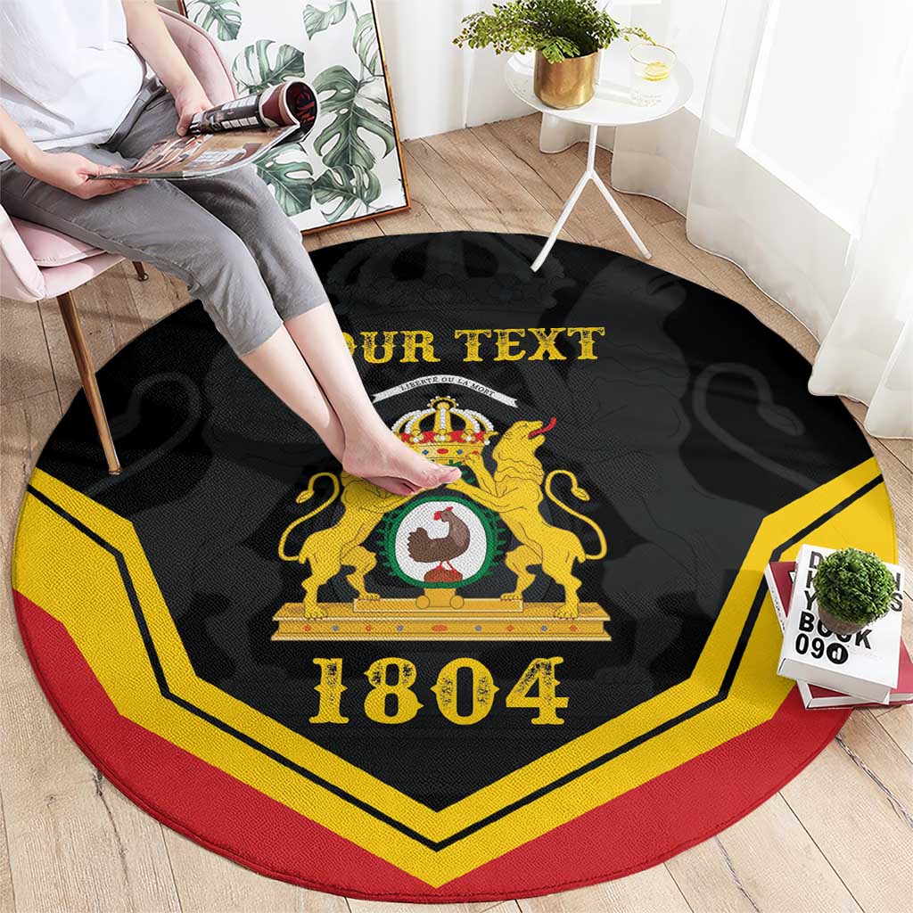 Haiti First Empire 1804-1806 Personalized Round Carpet Haiti Liberte ou la Mort!