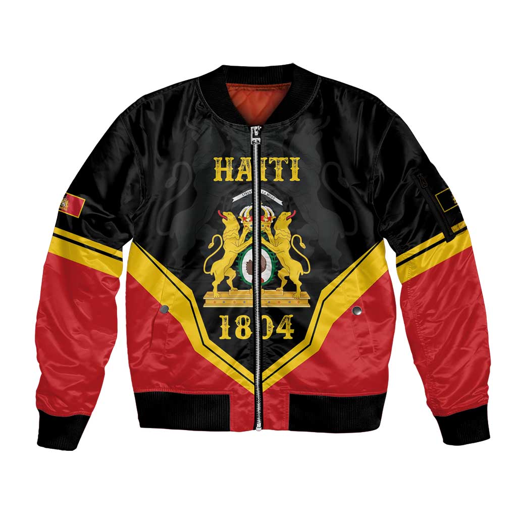 Haiti First Empire 1804-1806 Personalized Sleeve Zip Bomber Jacket Haiti Liberte ou la Mort!