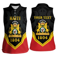 Haiti First Empire 1804-1806 Personalized Women Sleeveless Polo Shirt Haiti Liberte ou la Mort!