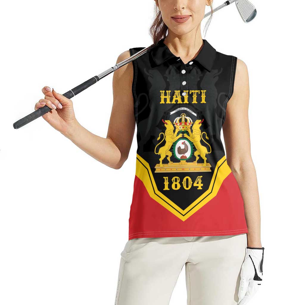 Haiti First Empire 1804-1806 Personalized Women Sleeveless Polo Shirt Haiti Liberte ou la Mort!