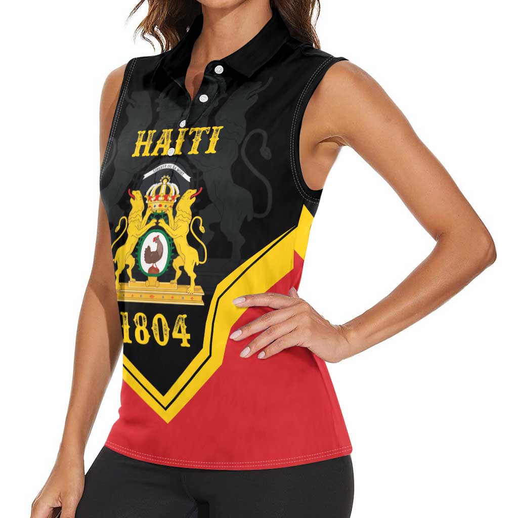 Haiti First Empire 1804-1806 Personalized Women Sleeveless Polo Shirt Haiti Liberte ou la Mort!