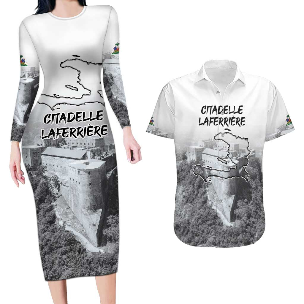 Haiti Pride Citadelle Laferriere 1804 Personalized Couples Matching Long Sleeve Bodycon Dress and Hawaiian Shirt