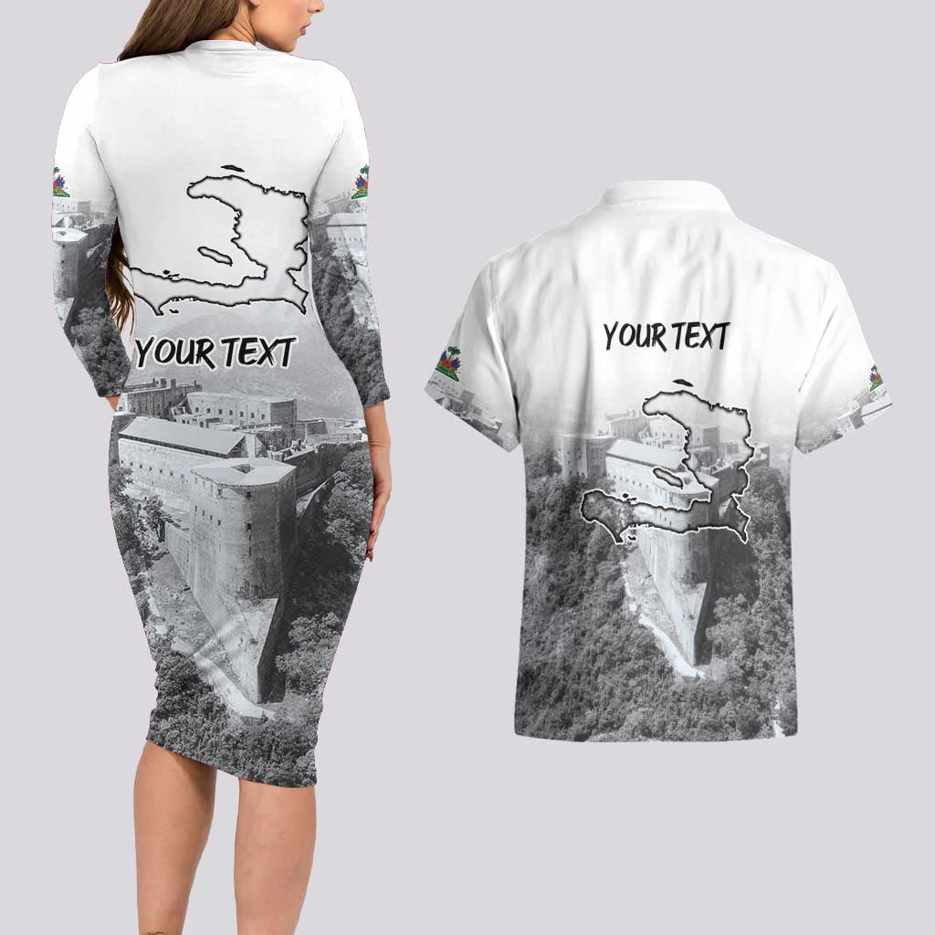 Haiti Pride Citadelle Laferriere 1804 Personalized Couples Matching Long Sleeve Bodycon Dress and Hawaiian Shirt