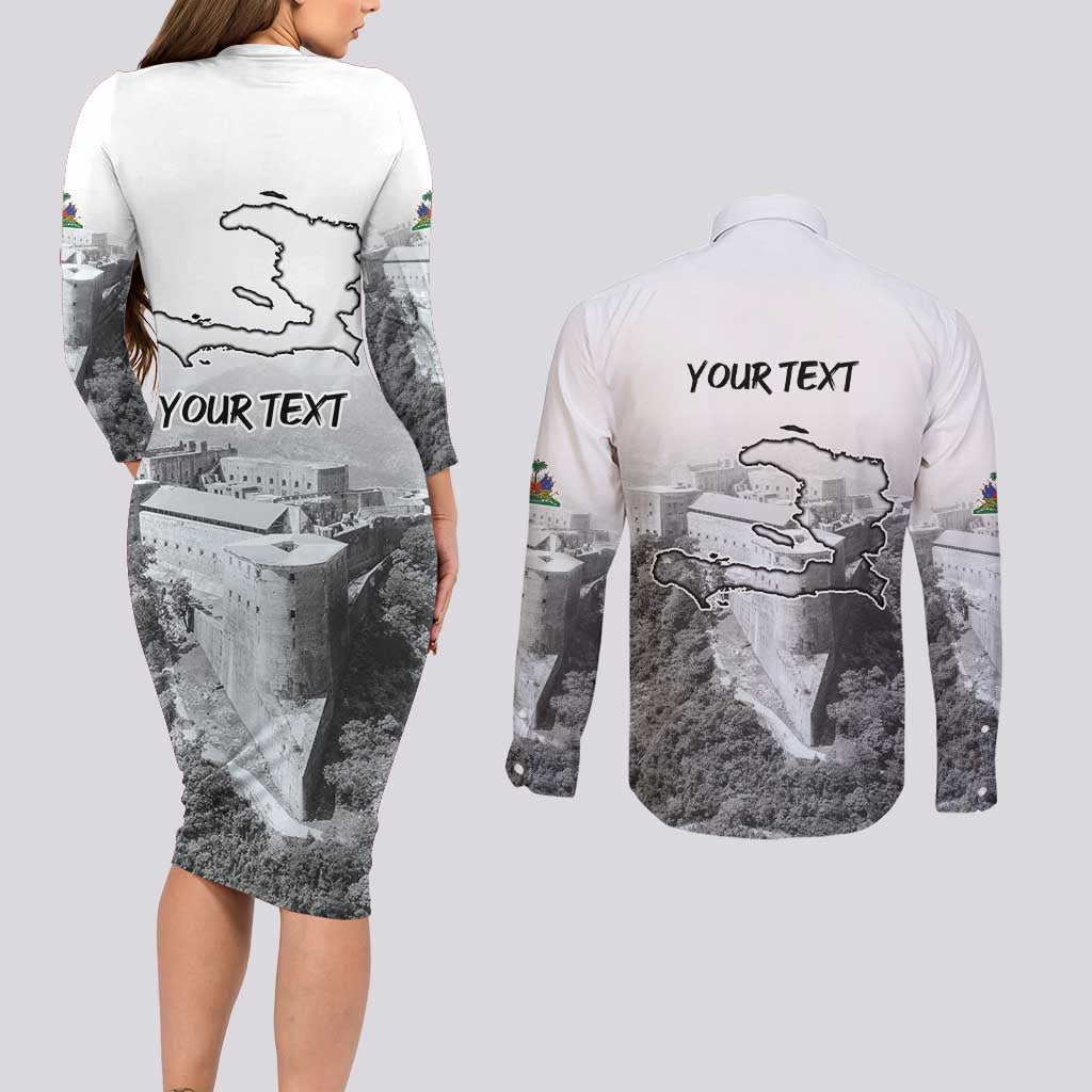 Haiti Pride Citadelle Laferriere 1804 Personalized Couples Matching Long Sleeve Bodycon Dress and Long Sleeve Button Shirt