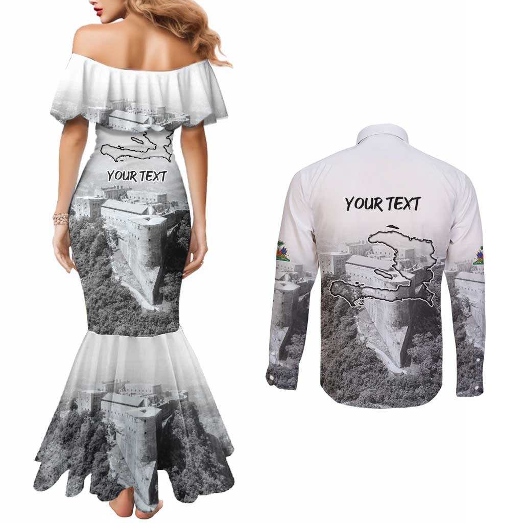 Haiti Pride Citadelle Laferriere 1804 Personalized Couples Matching Mermaid Dress and Long Sleeve Button Shirt