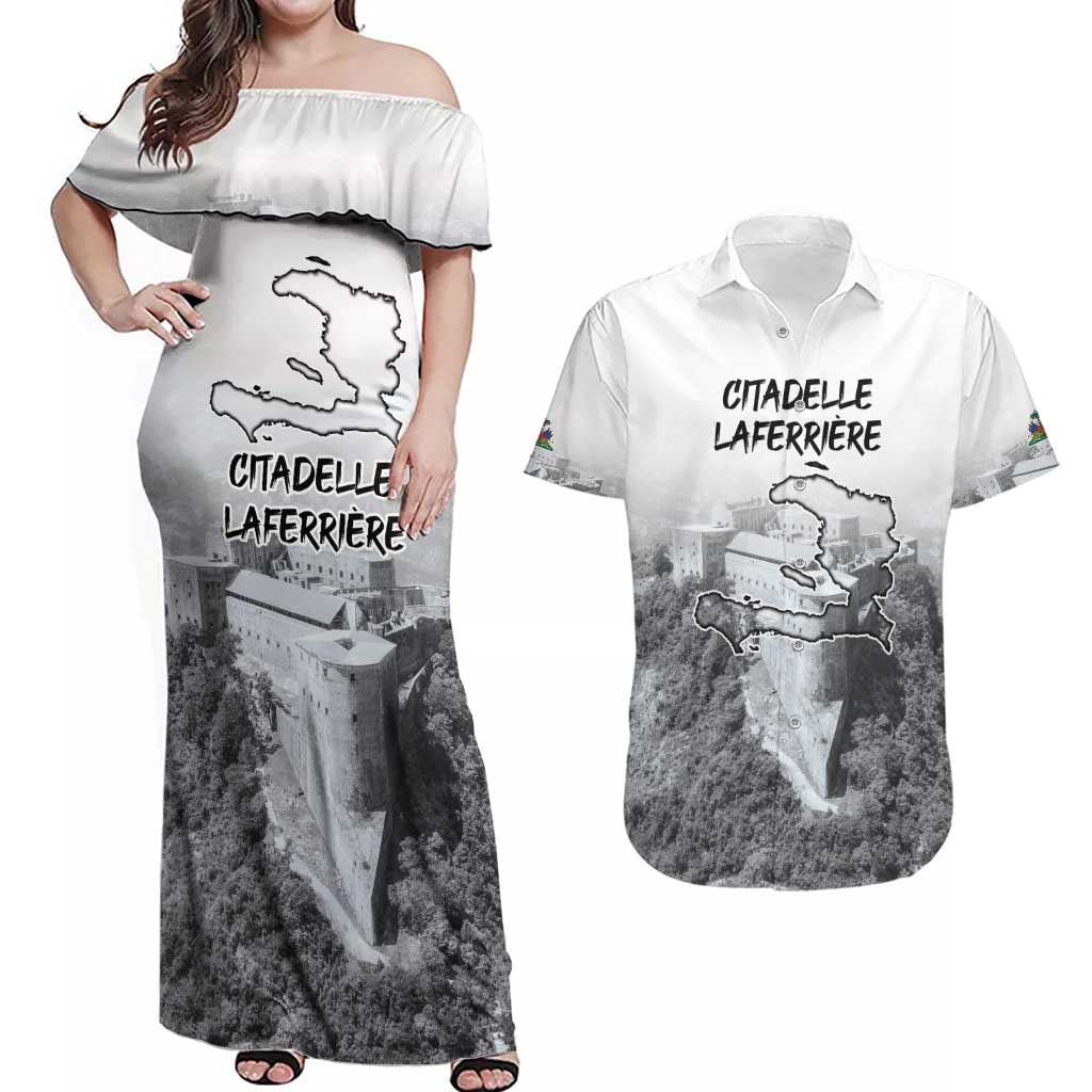 Haiti Pride Citadelle Laferriere 1804 Personalized Couples Matching Off Shoulder Maxi Dress and Hawaiian Shirt
