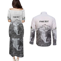 Haiti Pride Citadelle Laferriere 1804 Personalized Couples Matching Puletasi and Long Sleeve Button Shirt