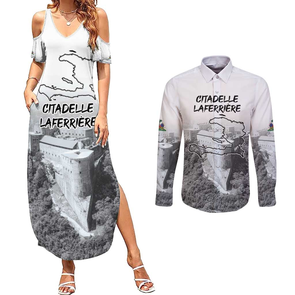 Haiti Pride Citadelle Laferriere 1804 Personalized Couples Matching Summer Maxi Dress and Long Sleeve Button Shirt