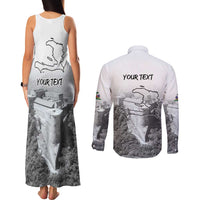 Haiti Pride Citadelle Laferriere 1804 Personalized Couples Matching Tank Maxi Dress and Long Sleeve Button Shirt