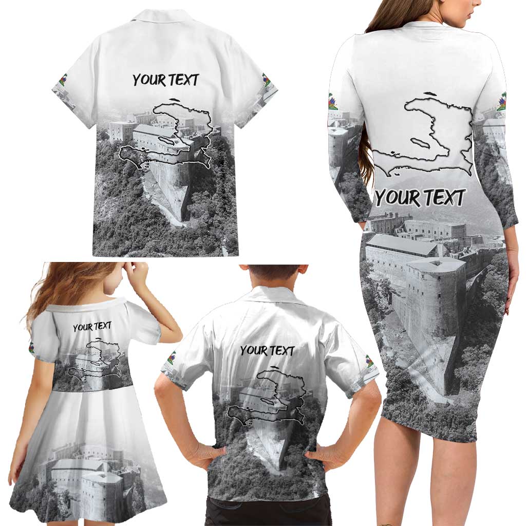 Haiti Pride Citadelle Laferriere 1804 Personalized Family Matching Long Sleeve Bodycon Dress and Hawaiian Shirt