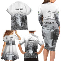 Haiti Pride Citadelle Laferriere 1804 Personalized Family Matching Long Sleeve Bodycon Dress and Hawaiian Shirt
