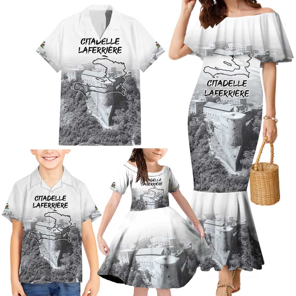 Haiti Pride Citadelle Laferriere 1804 Personalized Family Matching Mermaid Dress and Hawaiian Shirt