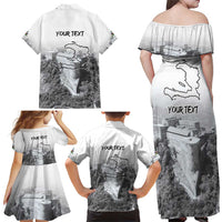 Haiti Pride Citadelle Laferriere 1804 Personalized Family Matching Off Shoulder Maxi Dress and Hawaiian Shirt
