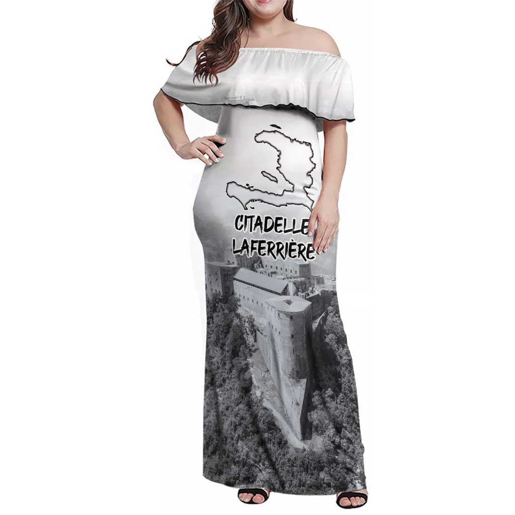 Haiti Pride Citadelle Laferriere 1804 Personalized Family Matching Off Shoulder Maxi Dress and Hawaiian Shirt