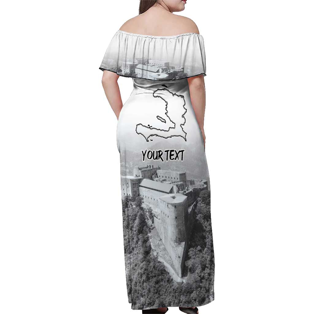 Haiti Pride Citadelle Laferriere 1804 Personalized Family Matching Off Shoulder Maxi Dress and Hawaiian Shirt