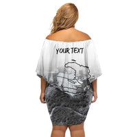 Haiti Pride Citadelle Laferriere 1804 Personalized Family Matching Off Shoulder Short Dress and Hawaiian Shirt