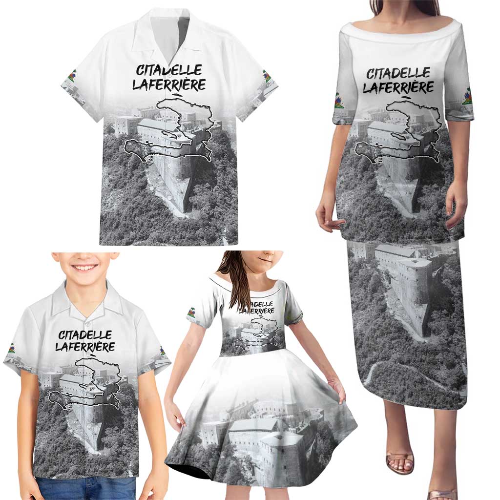 Haiti Pride Citadelle Laferriere 1804 Personalized Family Matching Puletasi and Hawaiian Shirt