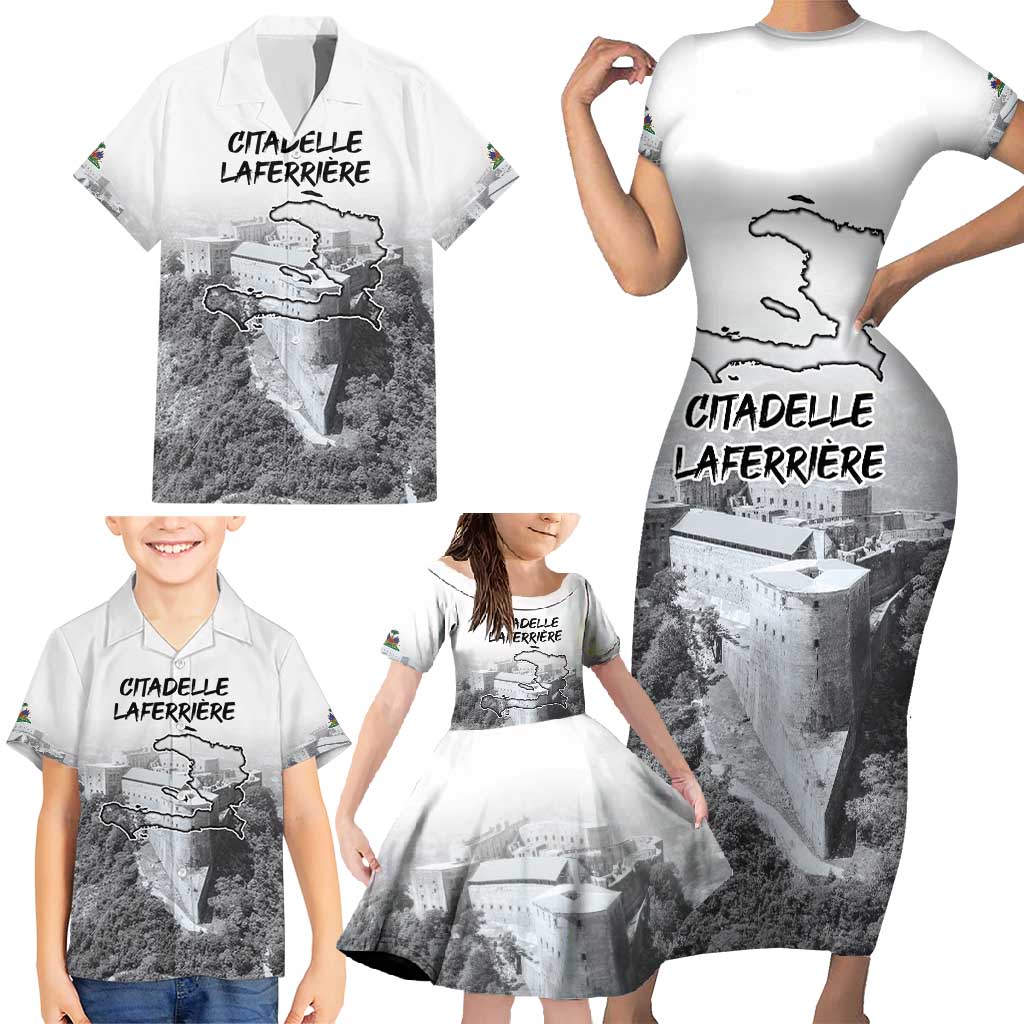 Haiti Pride Citadelle Laferriere 1804 Personalized Family Matching Short Sleeve Bodycon Dress and Hawaiian Shirt