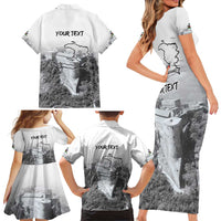 Haiti Pride Citadelle Laferriere 1804 Personalized Family Matching Short Sleeve Bodycon Dress and Hawaiian Shirt