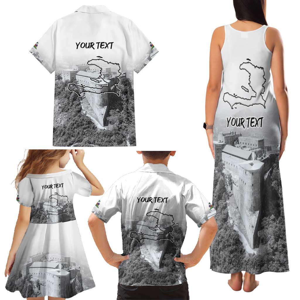 Haiti Pride Citadelle Laferriere 1804 Personalized Family Matching Tank Maxi Dress and Hawaiian Shirt