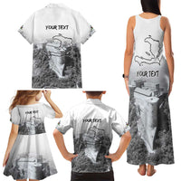 Haiti Pride Citadelle Laferriere 1804 Personalized Family Matching Tank Maxi Dress and Hawaiian Shirt