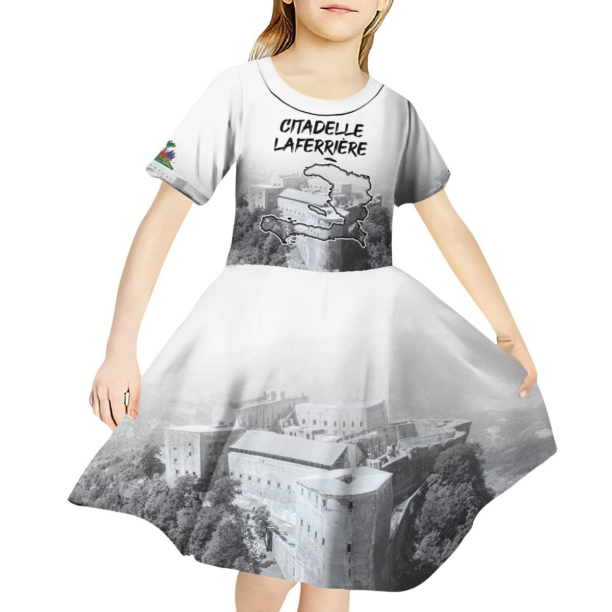 Haiti Pride Citadelle Laferriere 1804 Personalized Kid Short Sleeve Dress