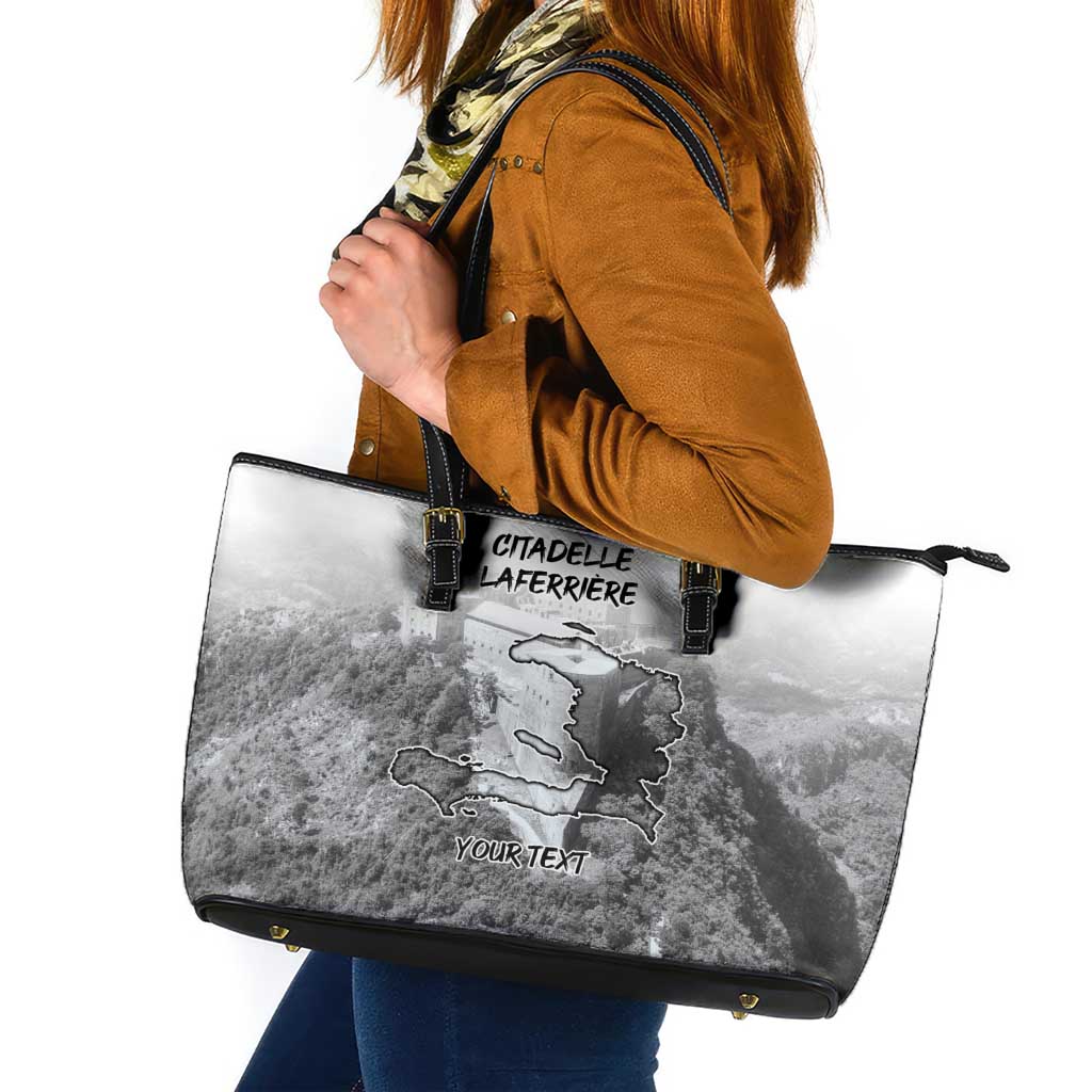 Haiti Pride Citadelle Laferriere 1804 Personalized Leather Tote Bag