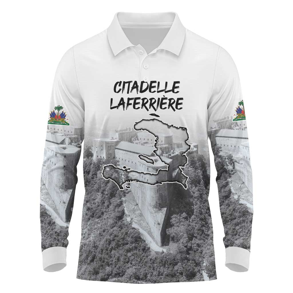 Haiti Pride Citadelle Laferriere 1804 Personalized Long Sleeve Polo Shirt