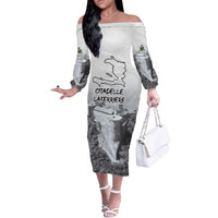 Haiti Pride Citadelle Laferriere 1804 Personalized Off The Shoulder Long Sleeve Dress